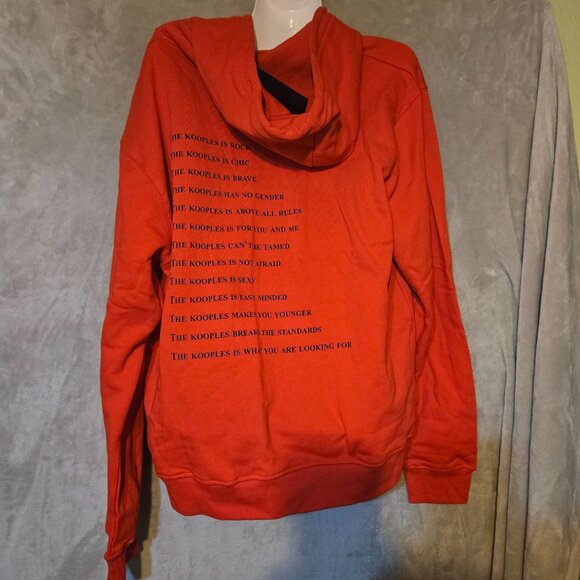 The Kooples Men's Athleisure Sportwear Casual Comfy Red "What Is?" Hoodie Sz XL - Picture 5 of 8